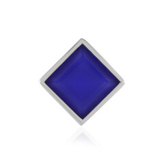 Blue Chalcedony Silver Pendant