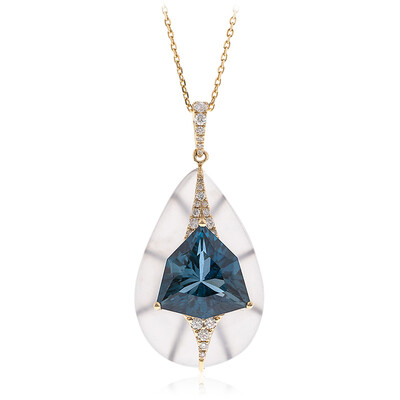 14K London Blue Topaz Gold Necklace (CIRARI)