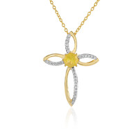 Madagascar Yellow Sapphire Silver Necklace