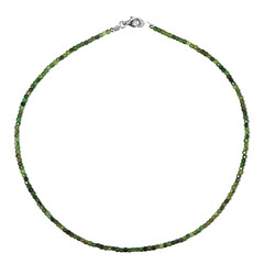 Green Tourmaline Silver Necklace