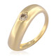 9K I2 Champagne Diamond Gold Ring (de Melo)