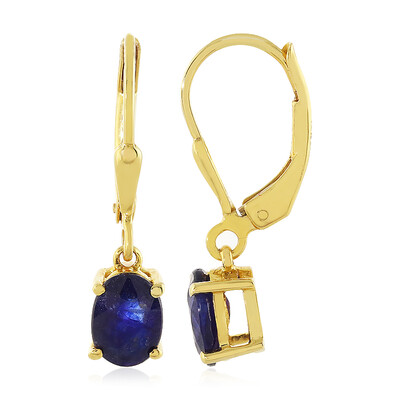 Madagascar Blue Sapphire Silver Earrings