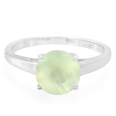 Prehnite Silver Ring