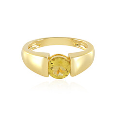 Yellow Beryl Silver Ring