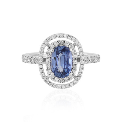 18K Ceylon Blue Sapphire Gold Ring