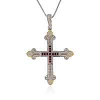 Mozambique Ruby Silver Necklace (Dallas Prince Designs)