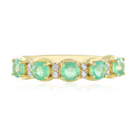 Russian Emerald Silver Ring