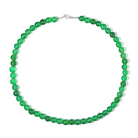 Green Onyx Silver Necklace
