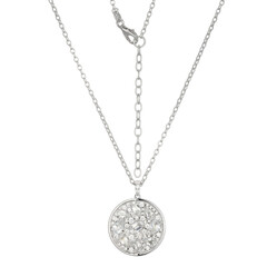 White Topaz Silver Necklace (Adela Silber)