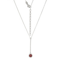 Mozambique Garnet Silver Necklace