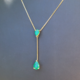 10K AAA Zambian Emerald Gold Necklace