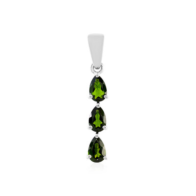 Russian Diopside Silver Pendant