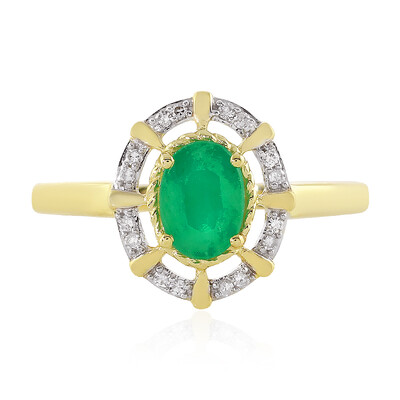 9K Brazilian Emerald Gold Ring