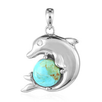 Kingman Blue Mojave Turquoise Silver Pendant
