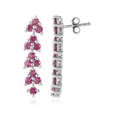 Rhodolite Silver Earrings