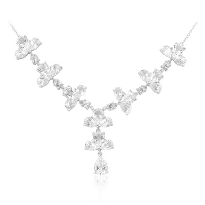White Topaz Silver Necklace