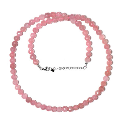 Rose Quartz Silver Necklace