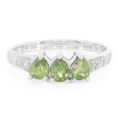 AAA Green Sapphire Silver Ring
