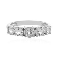 White Topaz Silver Ring