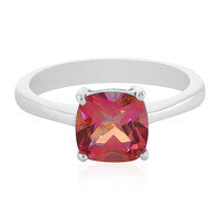 Lotus Flower Topaz Silver Ring