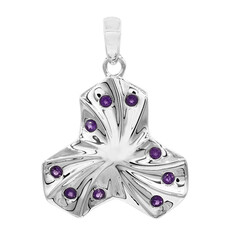 Zambian Amethyst Silver Pendant