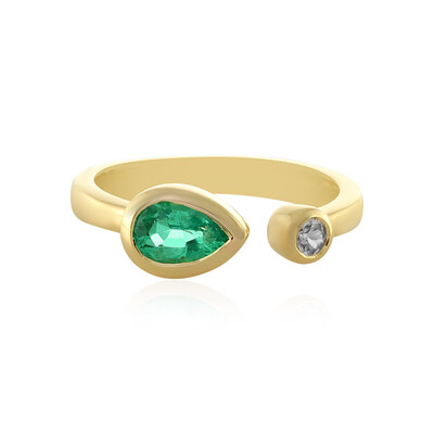 Russian Emerald Silver Ring