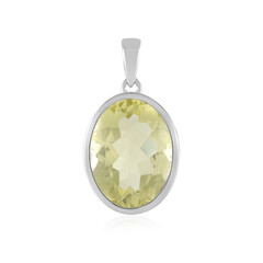 Lemon Quartz Silver Pendant