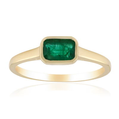 9K Zambian Emerald Gold Ring