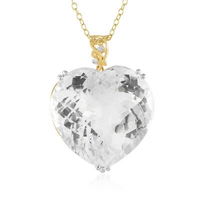 White Quartz Silver Necklace (Gems en Vogue)