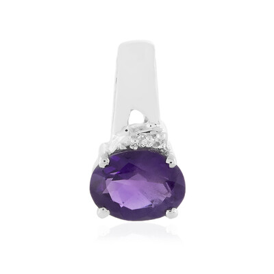Zambian Amethyst Silver Pendant