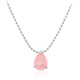 Pink Pastel Quartz Silver Necklace