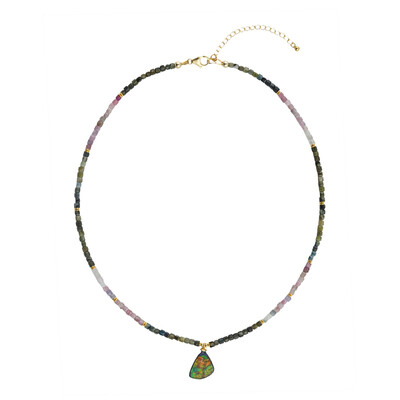 Ammolite Silver Necklace