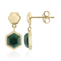 Malachite Silver Earrings