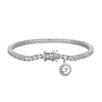 White Topaz Silver Bracelet (Adela Silber)