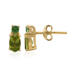 Burmese Peridot Silver Earrings