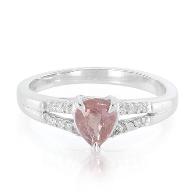 10K Unheated Padparadscha Sapphire Gold Ring