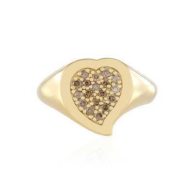 I2 Brown Diamond Silver Ring