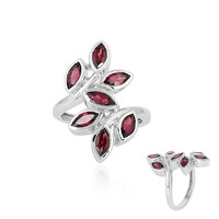 Raspberry Rhodolite Silver Ring