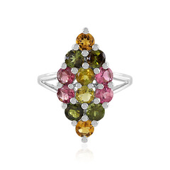 Fancy Tourmaline Silver Ring