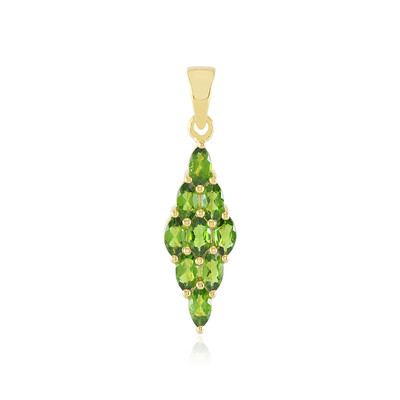 Russian Diopside Silver Pendant