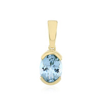 9K Santa Maria Aquamarine Gold Pendant