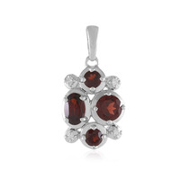 Mozambique Garnet Silver Pendant