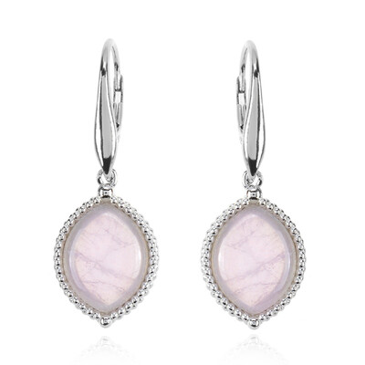 Rose Quartz Silver Earrings (dagen)