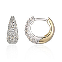 White Topaz Silver Earrings