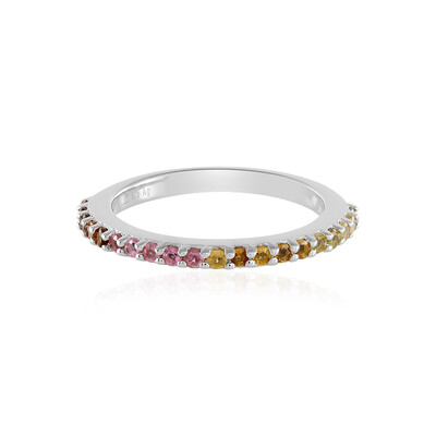 Fancy Tourmaline Silver Ring