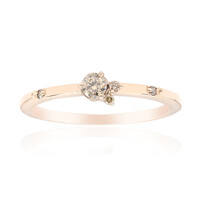 9K SI1 Argyle Rose De France Diamond Gold Ring