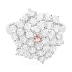 Padparadscha Sapphire Silver Ring