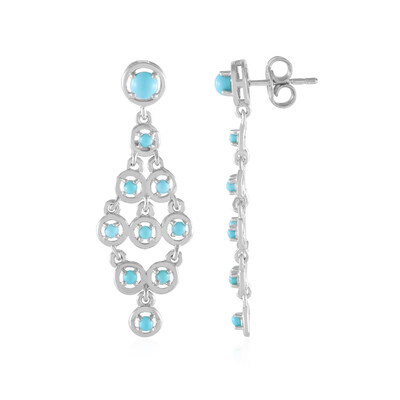 Sleeping Beauty Turquoise Silver Earrings