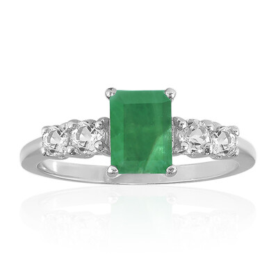 Emerald Silver Ring