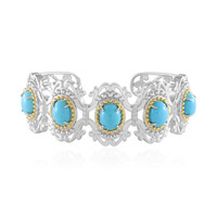 Sleeping Beauty Turquoise Silver Bangle (Dallas Prince Designs)